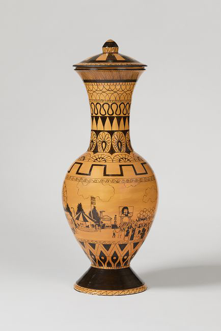 ceramic vase featuring Selena by Roberto Lugo